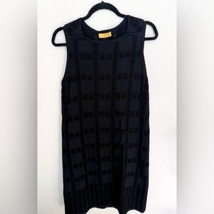 SoCa St. John Wool Blend Textured Knit Black Dress Size S